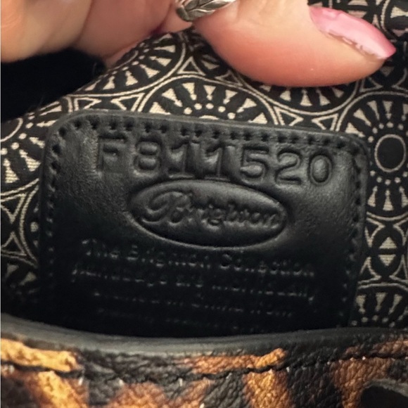 NWT Brighton RETIRED African Stories Leopard Print Tote Bag with Black A… - Picture 8 of 16